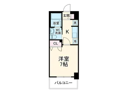 COURT BLANCHE(1K/5階)の間取り写真