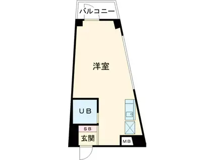 八王子南口センタービル(ワンルーム/5階)の間取り写真