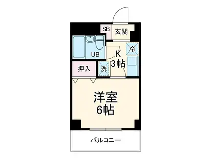バーチェ(1K/2階)の間取り写真