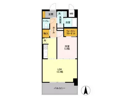 フロンティア・コンフォート研究学園(1LDK/11階)の間取り写真