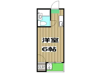 ウエストハウス(ワンルーム/3階)の間取り写真