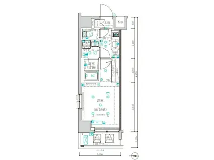 ARTESSIMO REFINA(1K/10階)の間取り写真