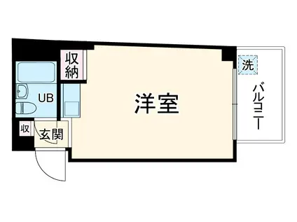 ヴィラ登(ワンルーム/5階)の間取り写真