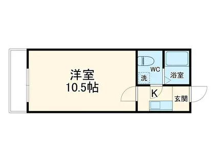 クレストハイツ(1K/2階)の間取り写真