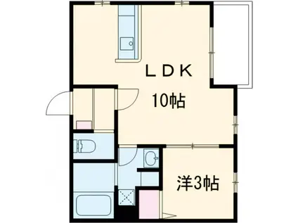 CANVAS KATSURA(1LDK/1階)の間取り写真