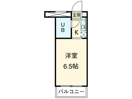 ジョイフル祖師谷(ワンルーム/2階)の間取り写真
