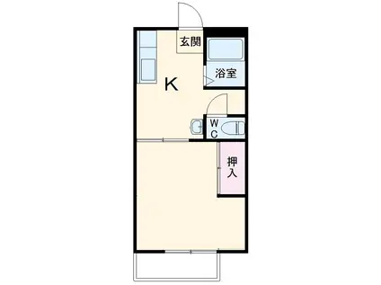 リベルテ(1DK/1階)の間取り写真