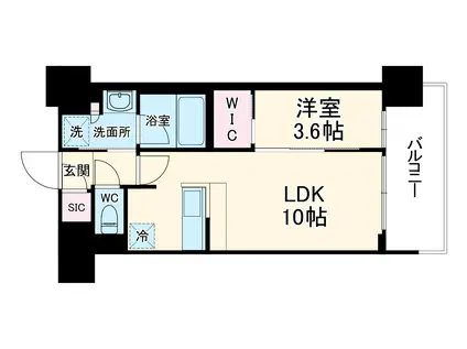 コンフォリア新大阪宮原Q(1LDK/12階)の間取り写真