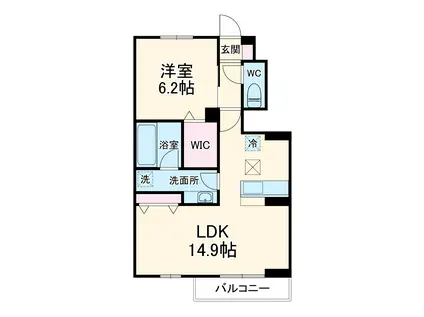 EPIS 広田(1LDK/1階)の間取り写真