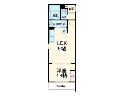 GRADUS八千代台Ⅶ(1LDK/1階)の間取り写真