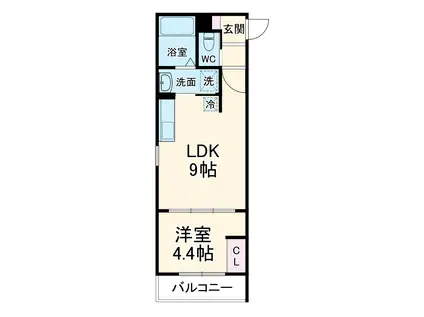 GRADUS八千代台Ⅶ(1LDK/2階)の間取り写真