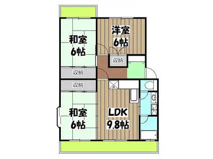 グランシャリオ(3LDK/2階)の間取り写真