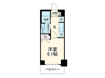 COURT BLANCHE(1K/2階)の間取り写真