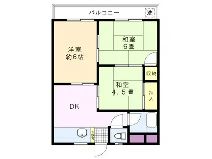 清光ハイム(3DK/3階)の間取り写真