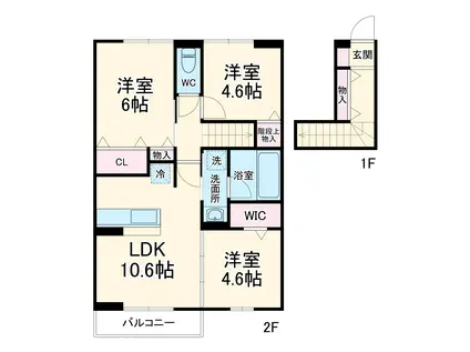 EPIS 広田(3LDK/2階)の間取り写真
