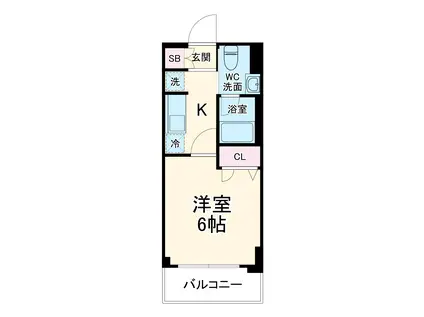 COURT BLANCHE(1K/1階)の間取り写真