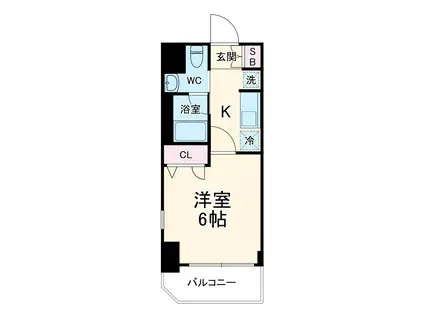 COURT BLANCHE(1K/1階)の間取り写真