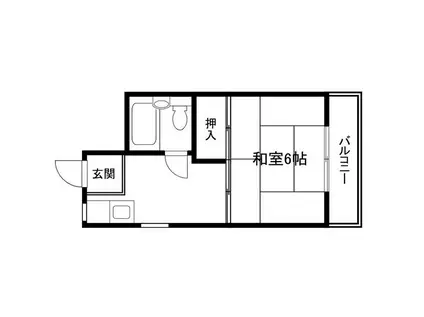 セントポーリア(1DK/2階)の間取り写真