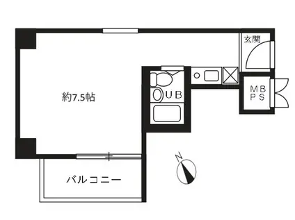 MAC所沢コート(1K/6階)の間取り写真