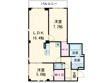 A.FLATⅡ(2LDK/2階)の間取り写真