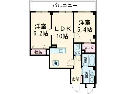 A.FLATⅡ(2LDK/2階)の間取り写真