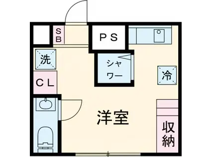 ニットーコーポ(ワンルーム/4階)の間取り写真
