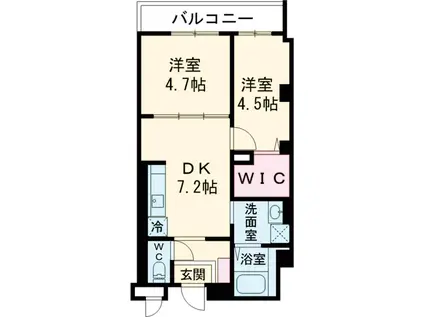 A.FLATⅡ(2DK/2階)の間取り写真