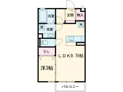 サンクレアⅡ(1LDK/1階)の間取り写真