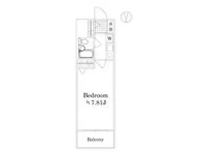 朝日八王子マンション(1K/11階)の間取り写真