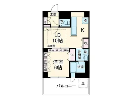 八潮PARK SQUARE(1LDK/8階)の間取り写真