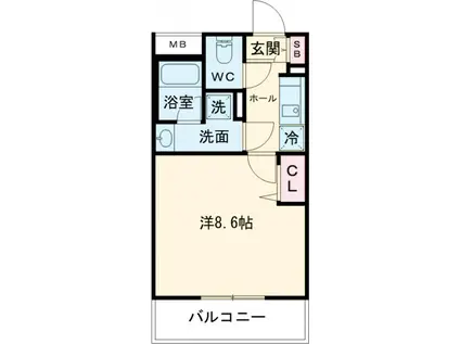 エストゥルース御嶽山(1K/3階)の間取り写真