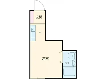 グリーンハイツ仙川(ワンルーム/2階)の間取り写真