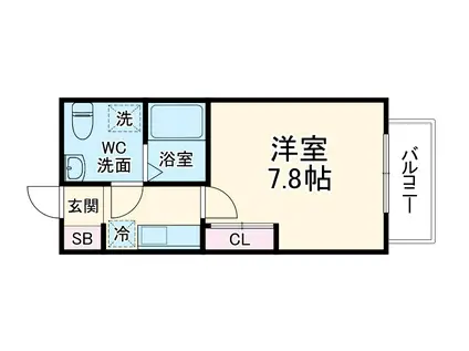 SERENITE新大阪(1K/10階)の間取り写真