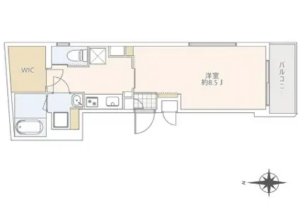 GRANDUO高円寺5(1K/1階)の間取り写真