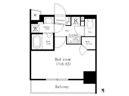 パークキューブ新板橋(1K/5階)の間取り写真