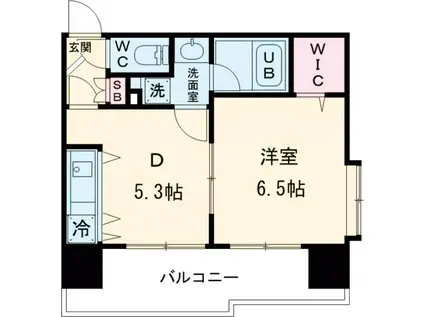 パレステュディオ笹塚(1DK/9階)の間取り写真