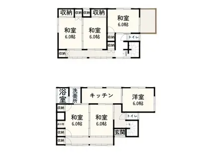 天竜浜名湖鉄道 気賀駅 徒歩8分 1階建 築48年(6K)の間取り写真