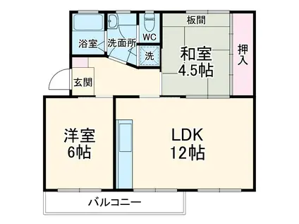 花見川団地7街区(2LDK/3階)の間取り写真