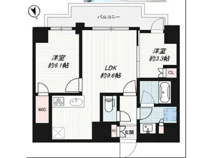 アーバンパーク三ノ輪(2LDK/4階)の間取り写真