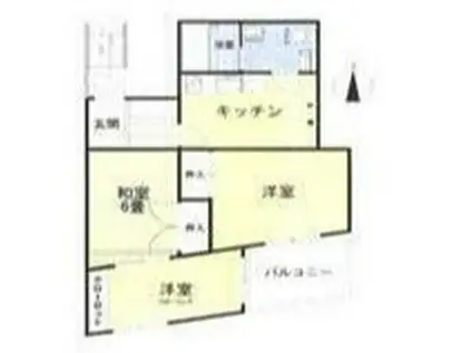 実籾マンション(3DK/2階)の間取り写真