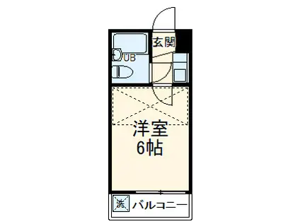 ジュネパレス船橋第4(1K/1階)の間取り写真