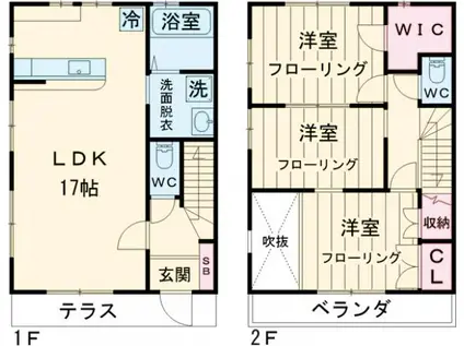ルミエール国立(3LDK/1階)の間取り写真