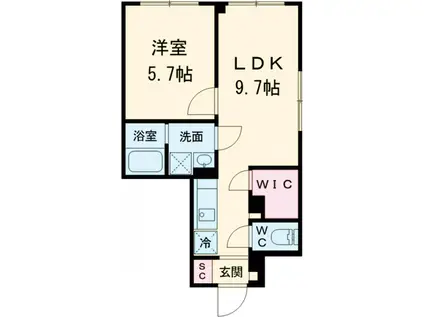 ASTILE STUDIO 練馬平和台(1LDK/5階)の間取り写真
