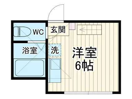 ユナイトステージモーリスの杜(ワンルーム/1階)の間取り写真