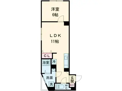 ASTILE STUDIO 練馬平和台(1LDK/5階)の間取り写真