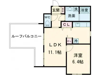 ASTILE STUDIO 練馬平和台(1LDK/5階)の間取り写真
