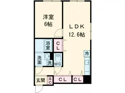ASTILE STUDIO 練馬平和台(1LDK/2階)の間取り写真