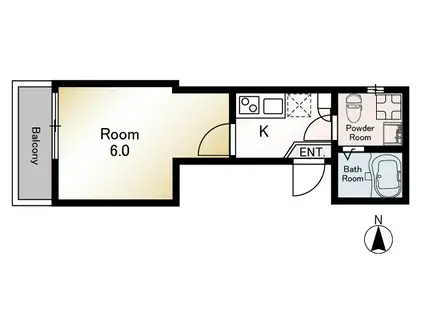 ブリリアパーク(1K/3階)の間取り写真