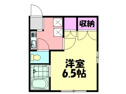 オークパレス(1K/1階)の間取り写真