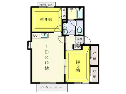 カサグランデ(3DK/1階)の間取り写真